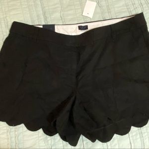 Jcrew Linen Scalloped Shorts